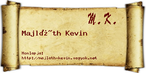 Majláth Kevin névjegykártya