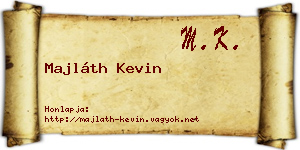 Majláth Kevin névjegykártya
